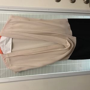 DVF black and cream dress